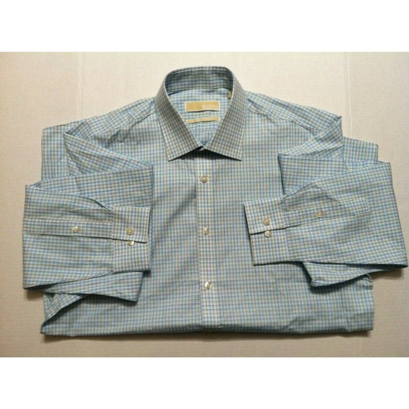 MICHAEL KORS MENS NEW WHITE 100%COTTON DRESS SHIRT REGULAR FIT SIZE:16/34-35 - Picture 1 of 5